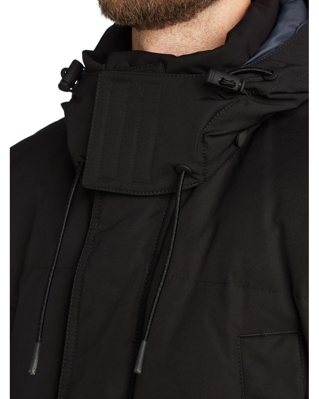 BOSS by HUGO BOSS Boss Onek Hooded Parka Jacket in Black for Men | Lyst UK