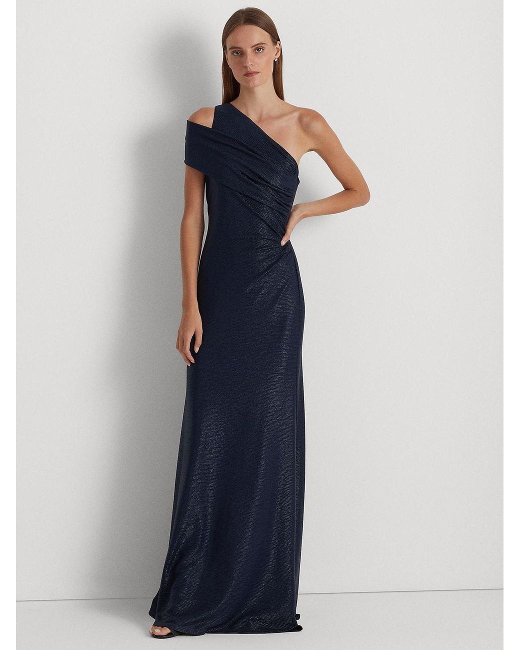 lauren ralph lauren one shoulder gown