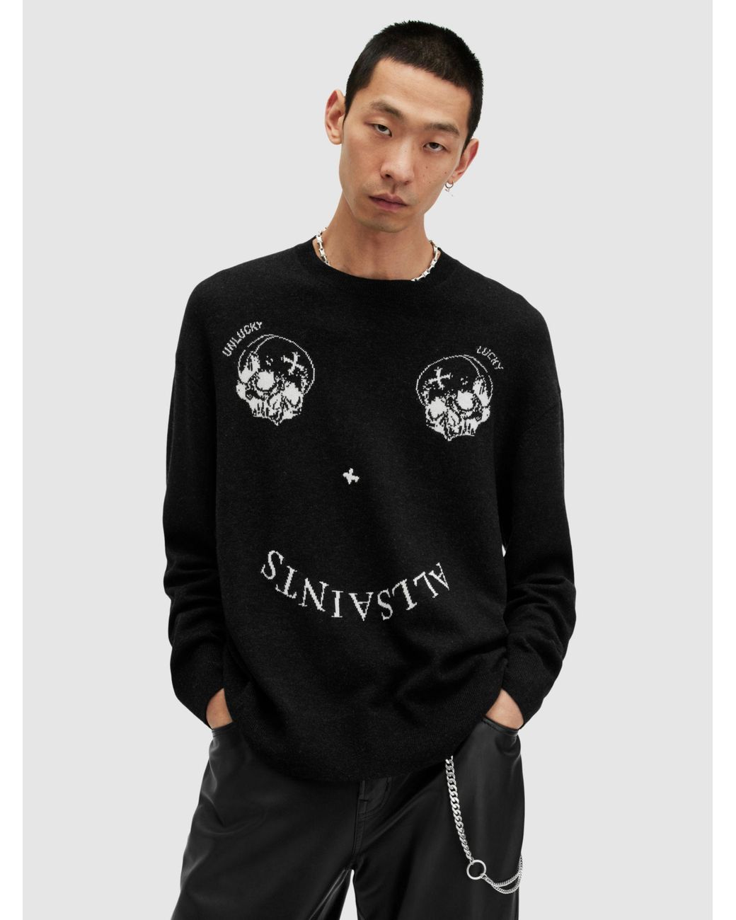 Black all top saints jumper
