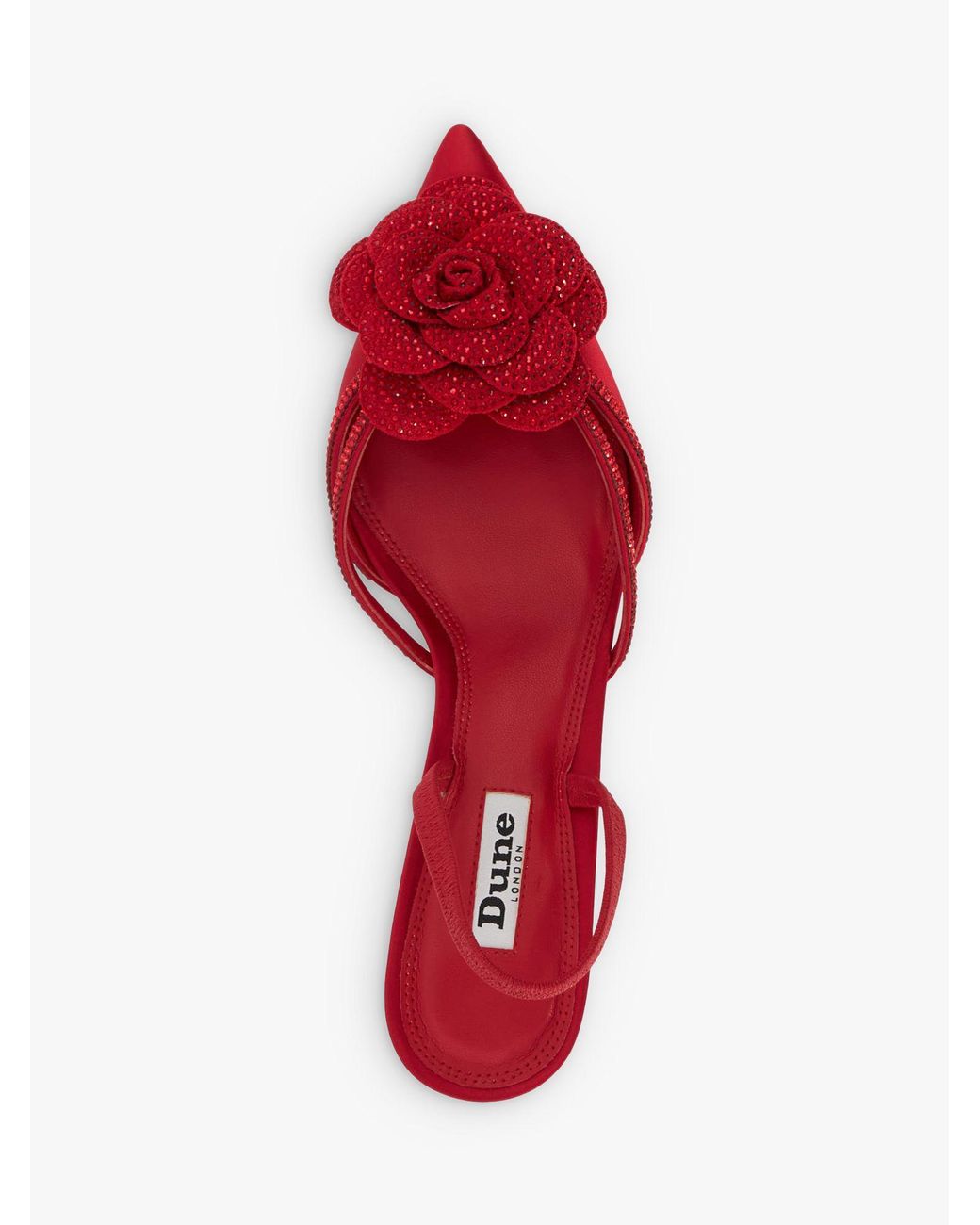 Dune red cheap court shoes