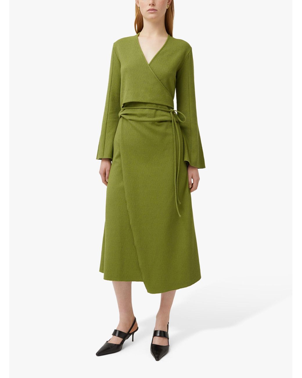 Textured Jersey Wrap Dress