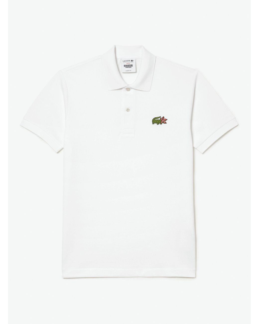 Lacoste X Netflix Organic Cotton Stranger Things Polo Shirt in White ...