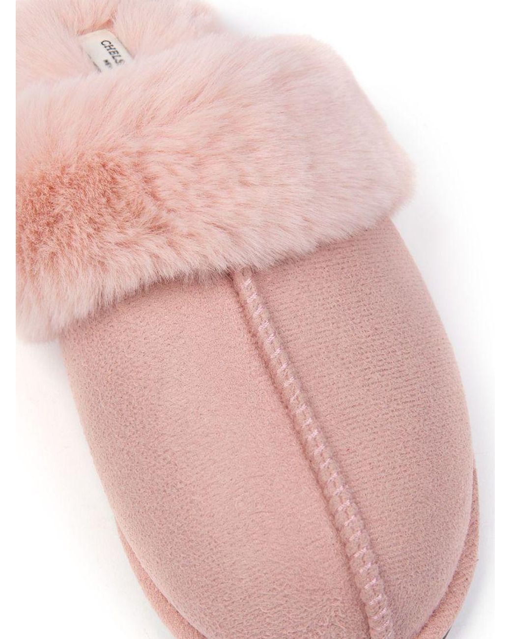 Chelsea Peers Suedette Cuffed Dome Slippers in Pink Lyst UK