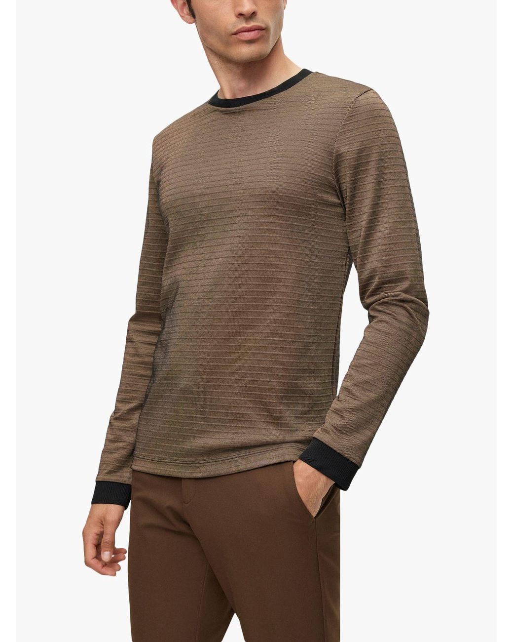 BOSS by HUGO Talley Long T-shirt in Brown for Men | Lyst UK
