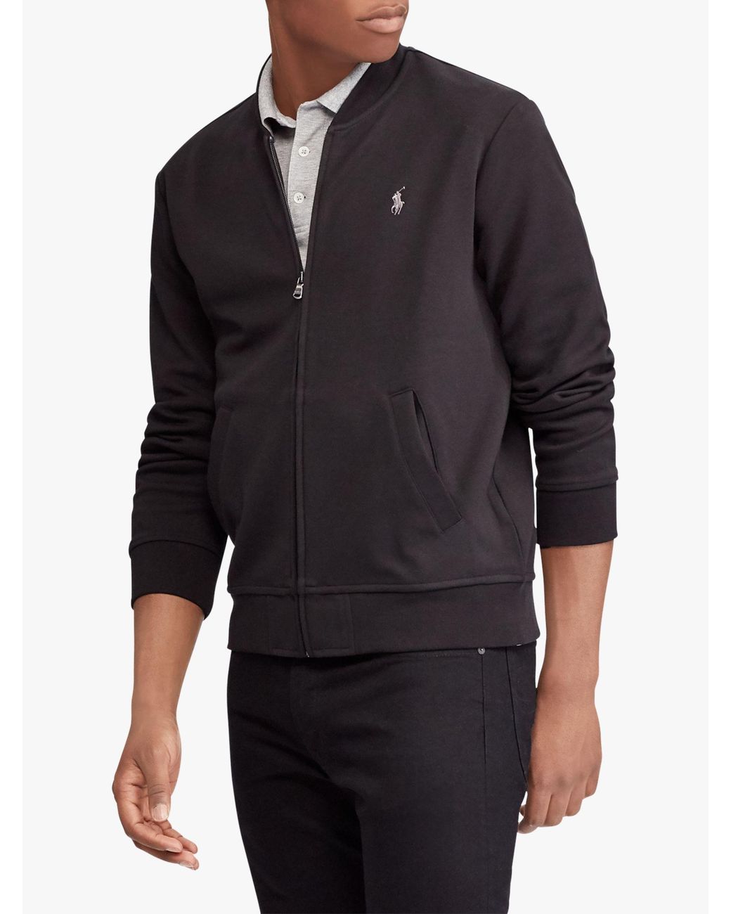 Ralph Lauren Polo Doubleknit Bomber Jacket in Black for Men Save 4