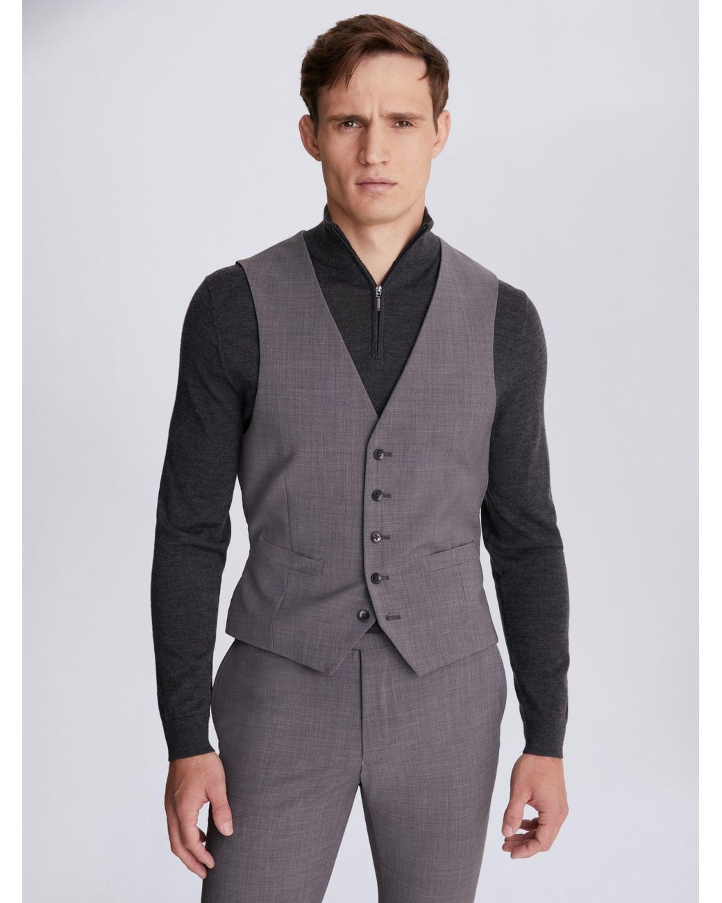 Mens grey shop wool waistcoat