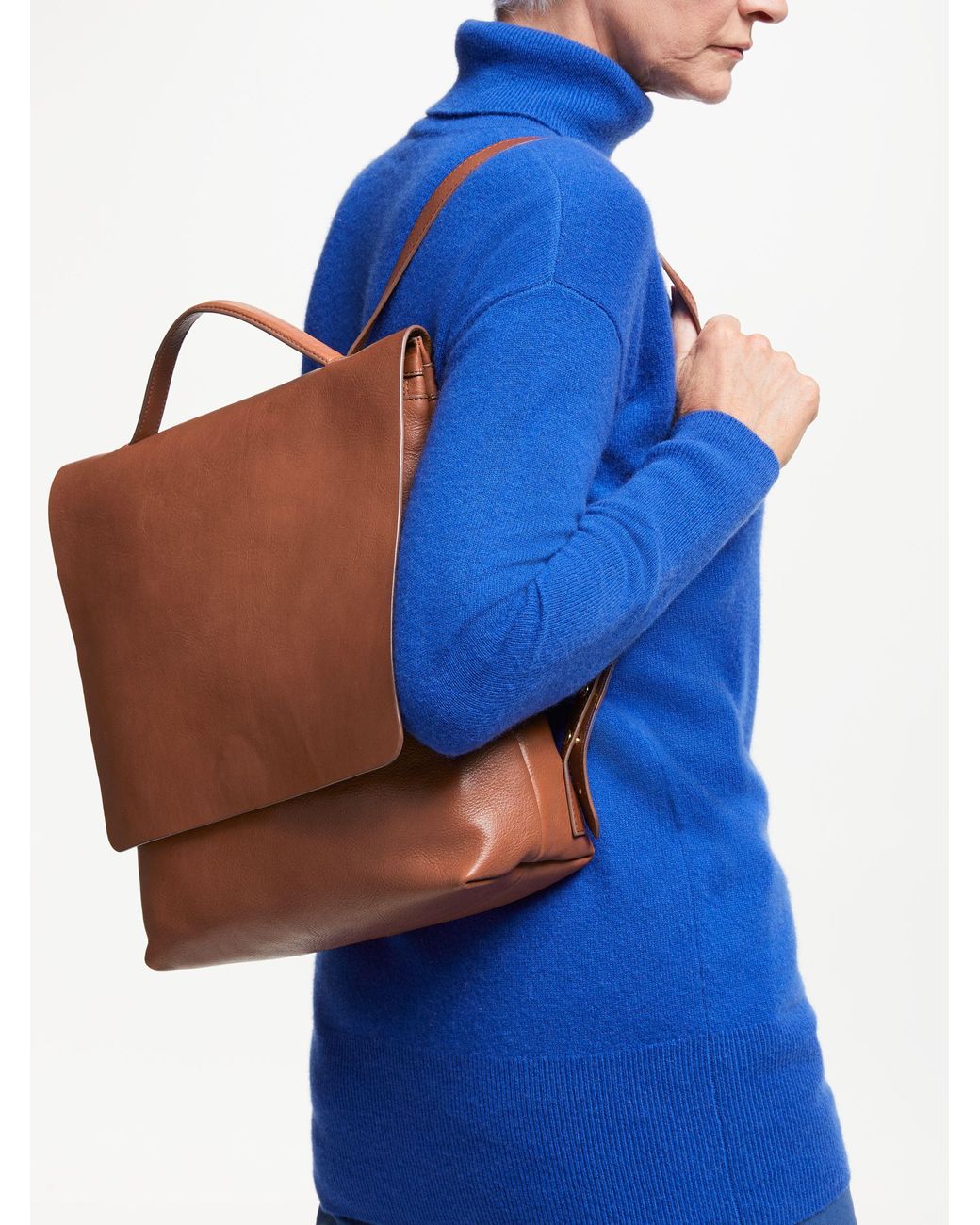 John Lewis Alina Leather Slim Backpack 