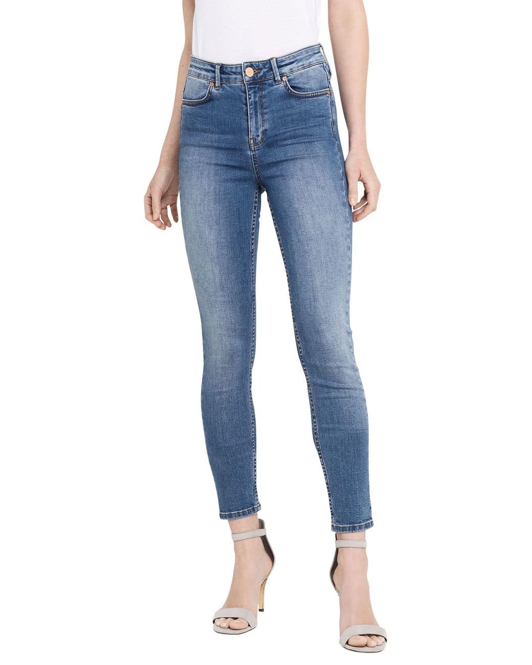 Oasis Lily Stiletto Skinny Jeans in Blue | Lyst UK