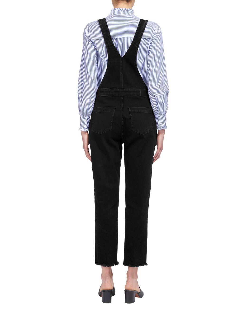Whistles Denim Dungarees in Black | Lyst UK