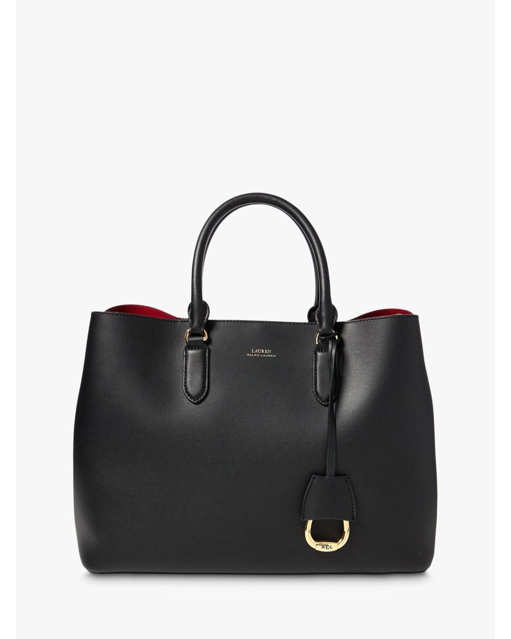 Ralph Lauren Lauren Dryden Marcy Leather Satchel Bag in Black Lyst UK