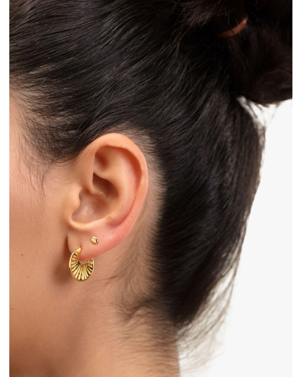 Monica Vinader Siren Mini Nugget Drop Earrings - Gold/ Moonstone |  Editorialist