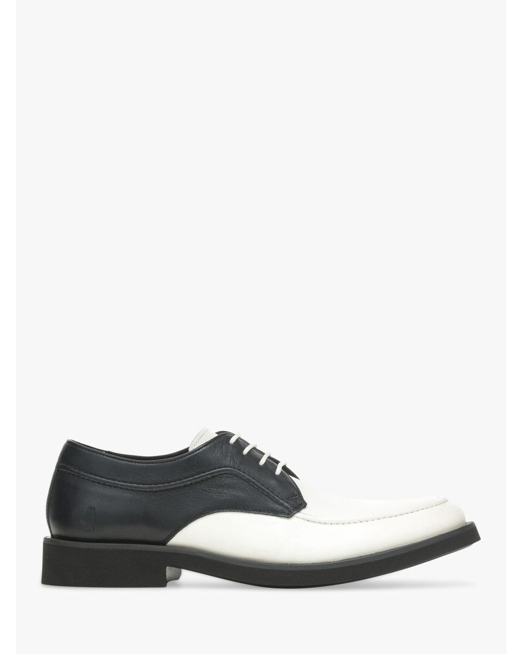 Hush Puppies Elvis Leather Oxford Shoes in Black/Cream (Black) for Men