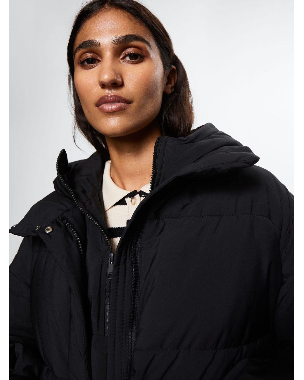 Mango black cheap puffer coat