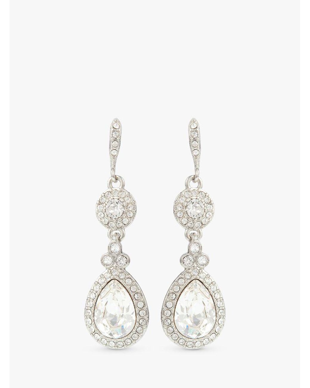 Susan Caplan Vintage Givenchy Swarovski Crystal Drop Earrings in