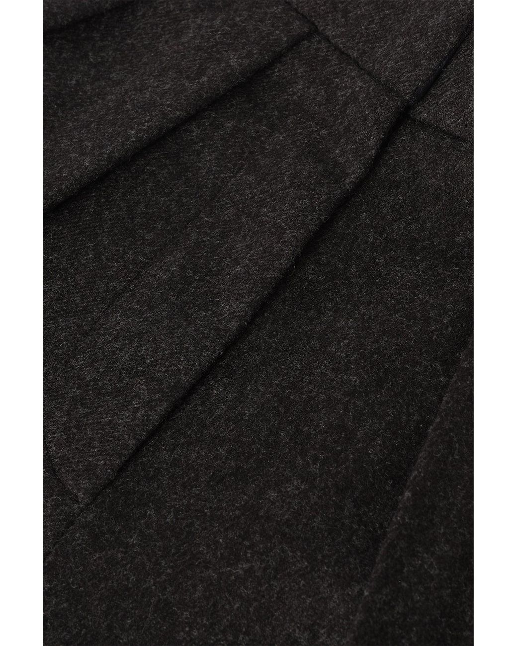 Johnstons Black Macara Charcoal Pleated Trousers