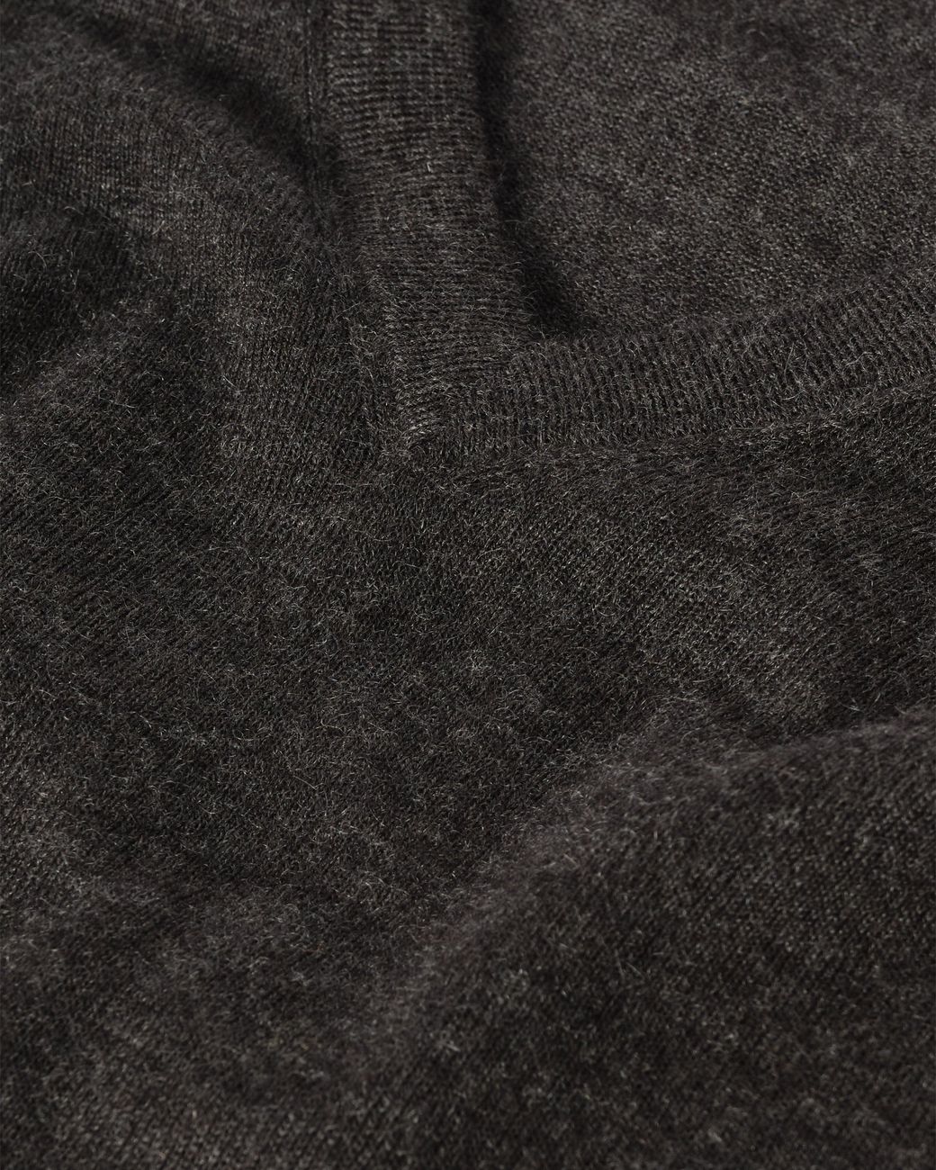 Johnstons Black Fin Dark V Neck Superfine Cashmere Jumper for men