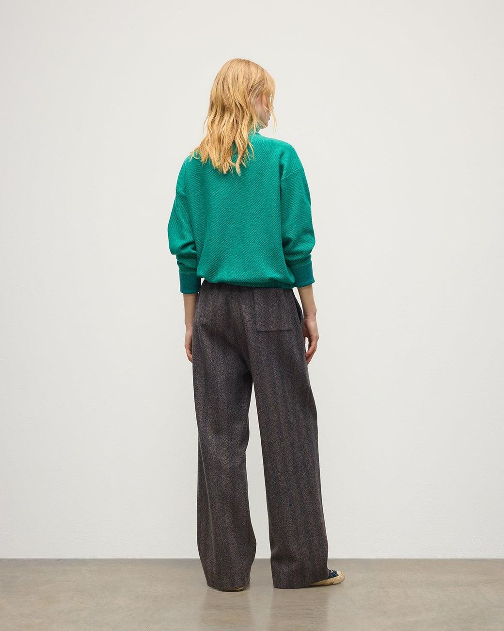 Johnstons Green Reel Cashmere Half Zip Jumper