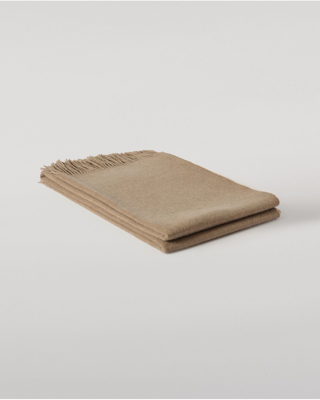 Johnstons Brown Reversible & Natural Cashmere Bed Throw