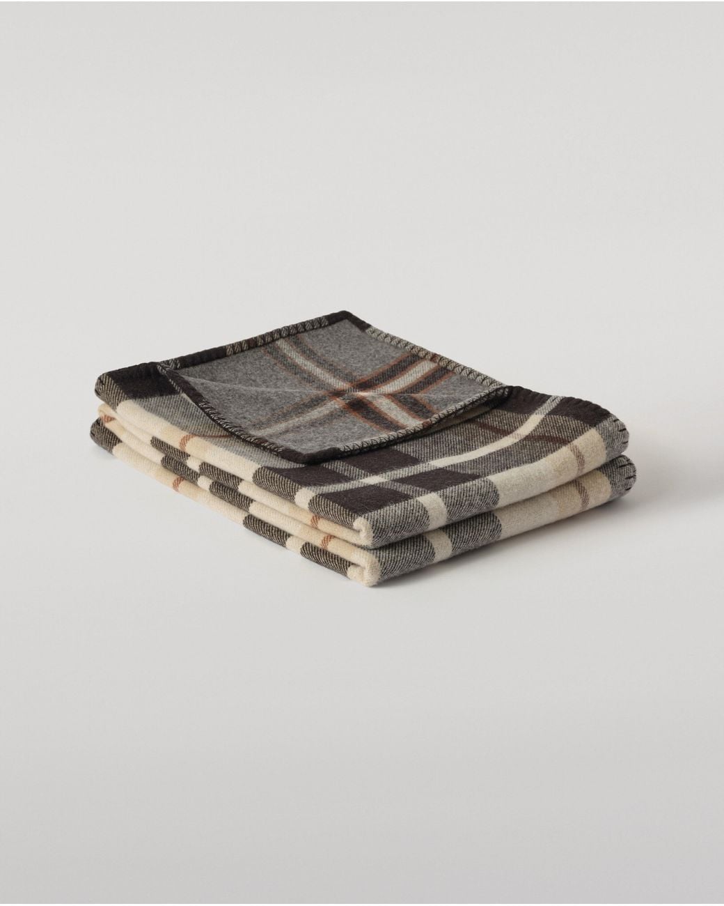 Johnstons Gray Double Face & Wool Throw
