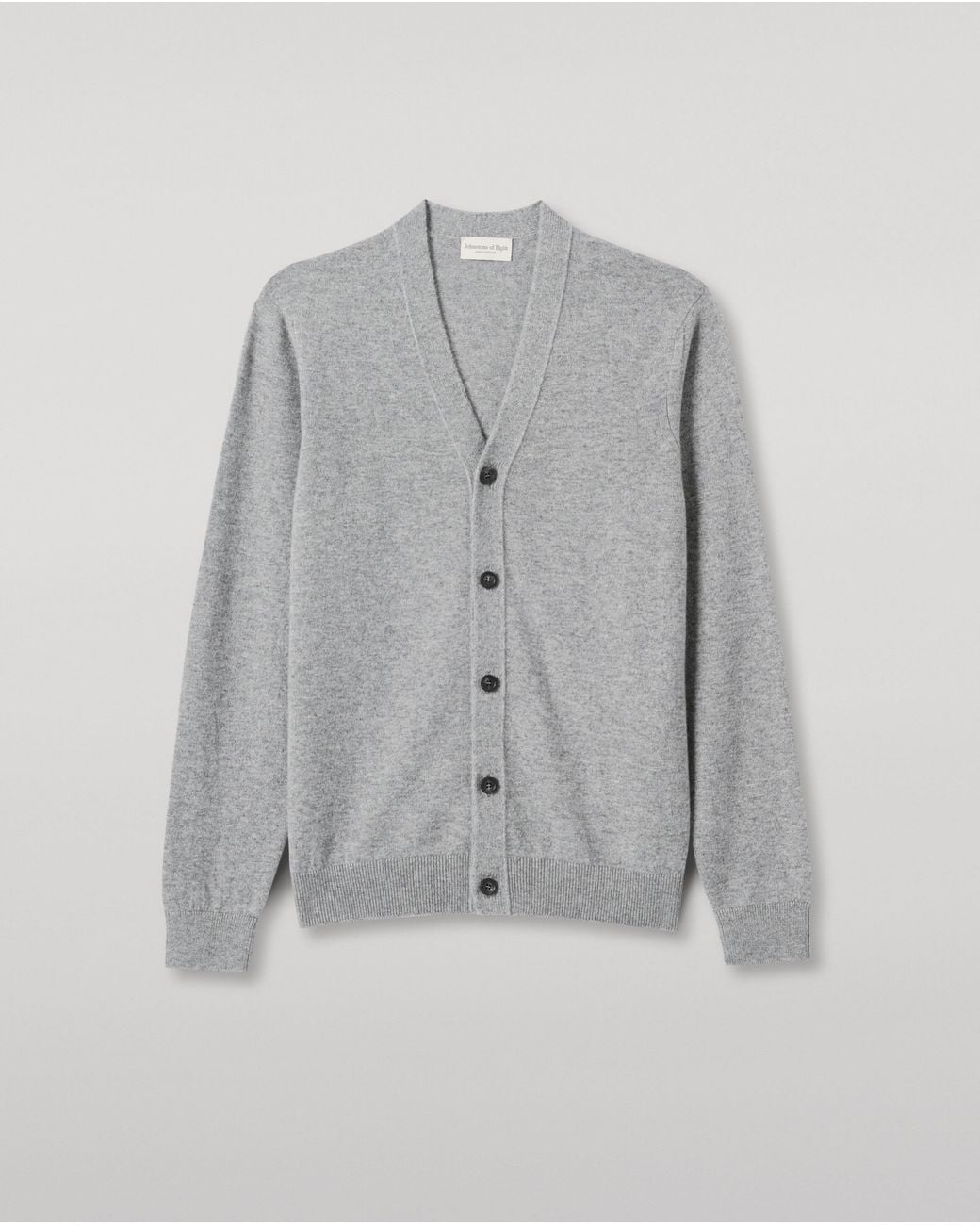 Johnstons Gray Rory Classic Cashmere Cardigan for men