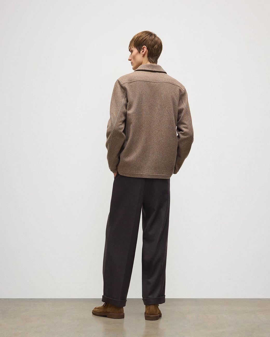 Johnstons White The Weavers Camel & Herringbone Jacket for men