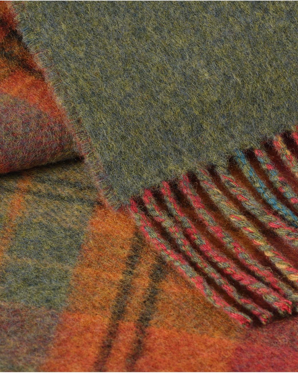 Johnstons Red Double Face & Lambswool Throw