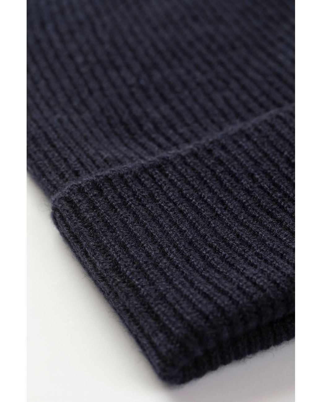 Johnstons Blue Slouchy Dark Cashmere Beanie