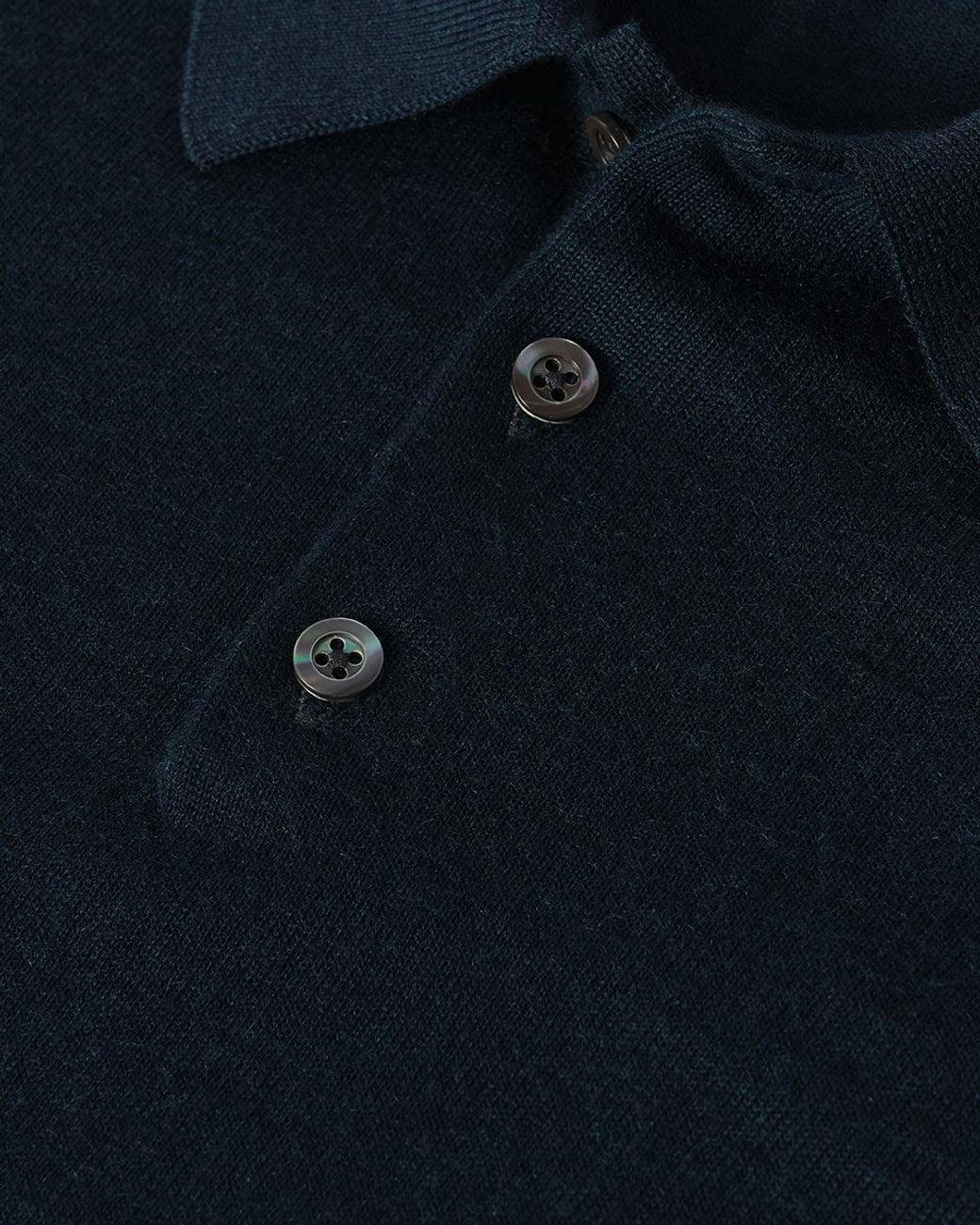 Johnstons Blue Bottle Superfine Cashmere Polo Shirt for men