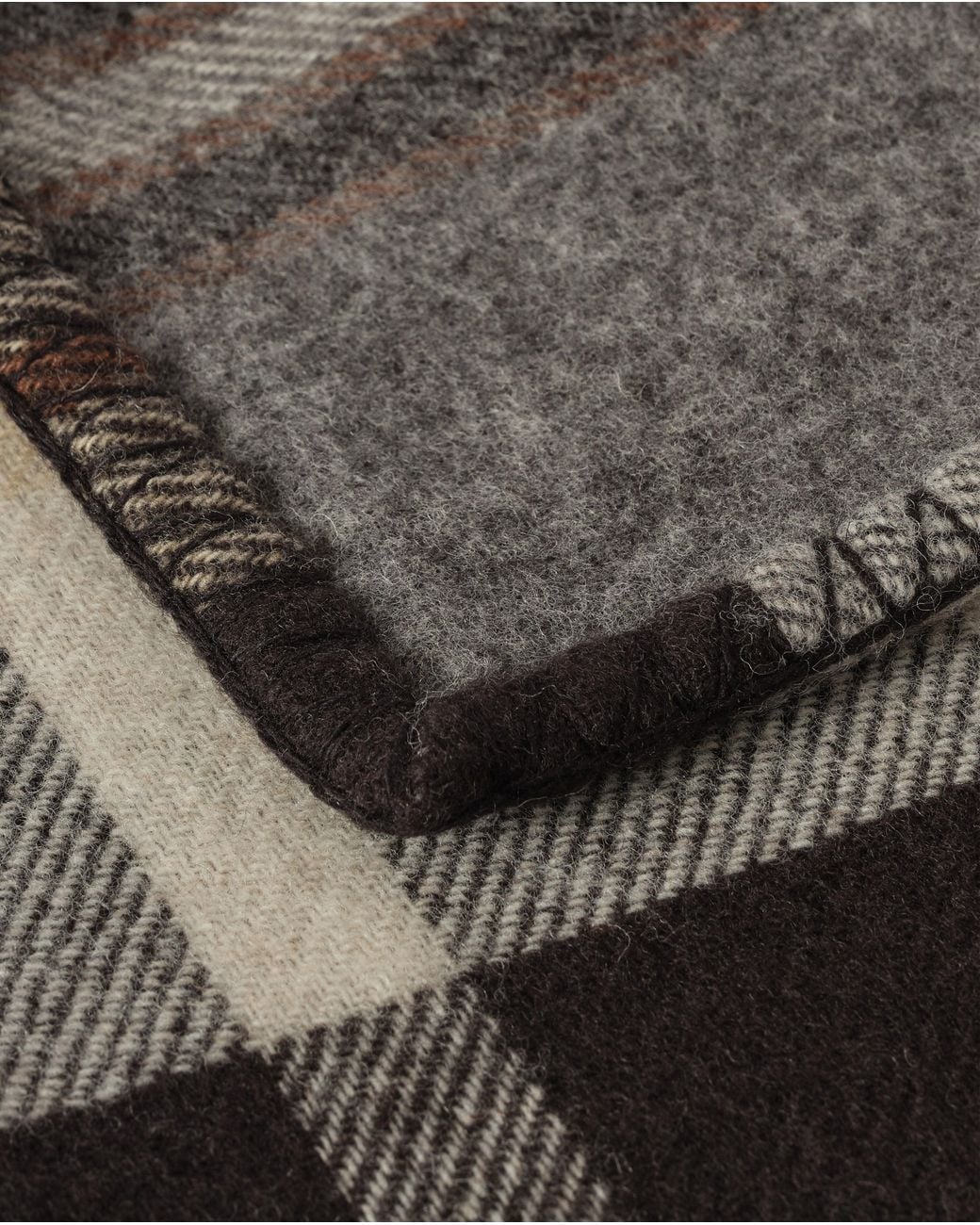 Johnstons Gray Double Face & Wool Throw