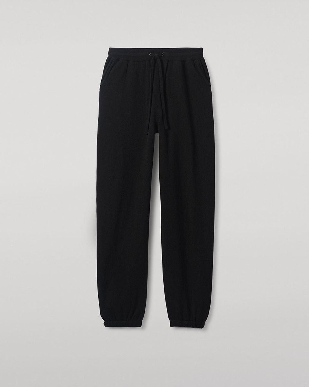 Johnstons Black Kirk Cashmere Sweatpants for men