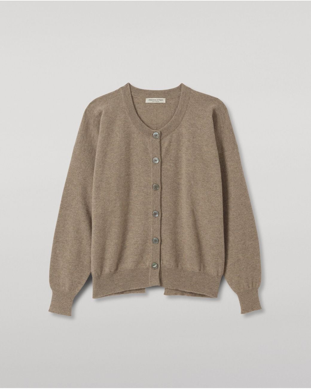 Johnstons Blue Jessie Light Cashmere Cardigan