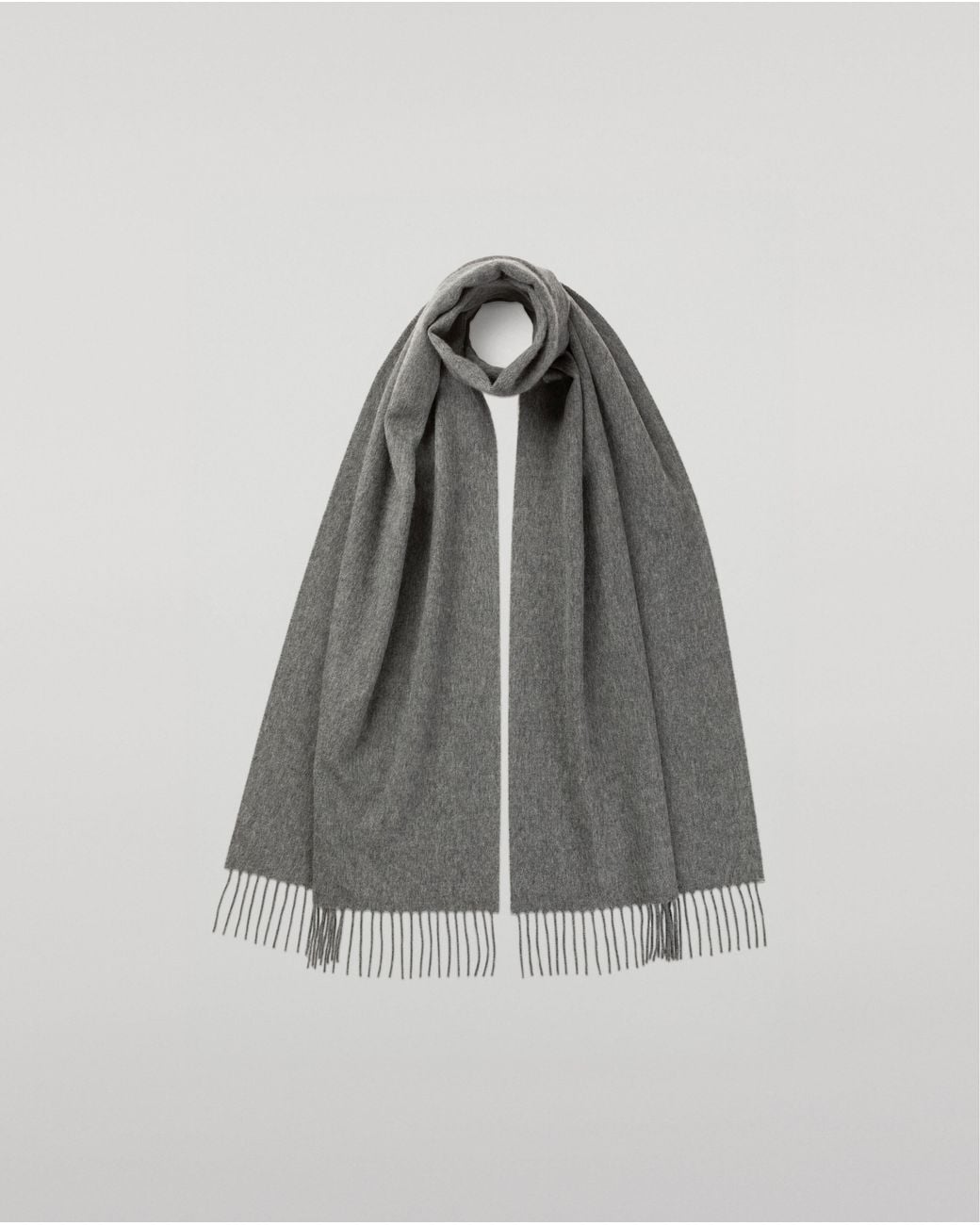 Johnstons Gray Merino Wool Mid Scarf