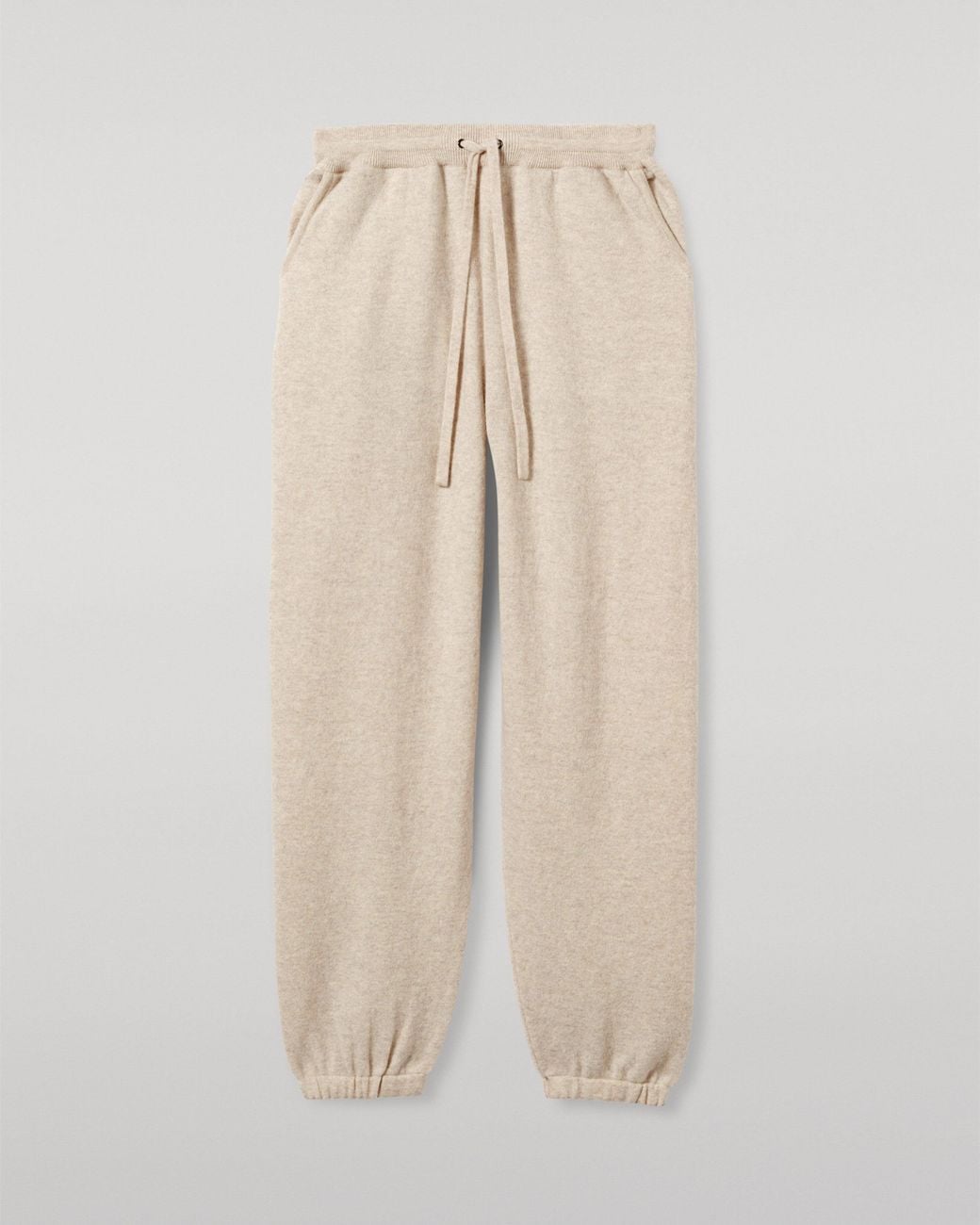 Johnstons White Kirk Natural Cashmere Sweatpants for men