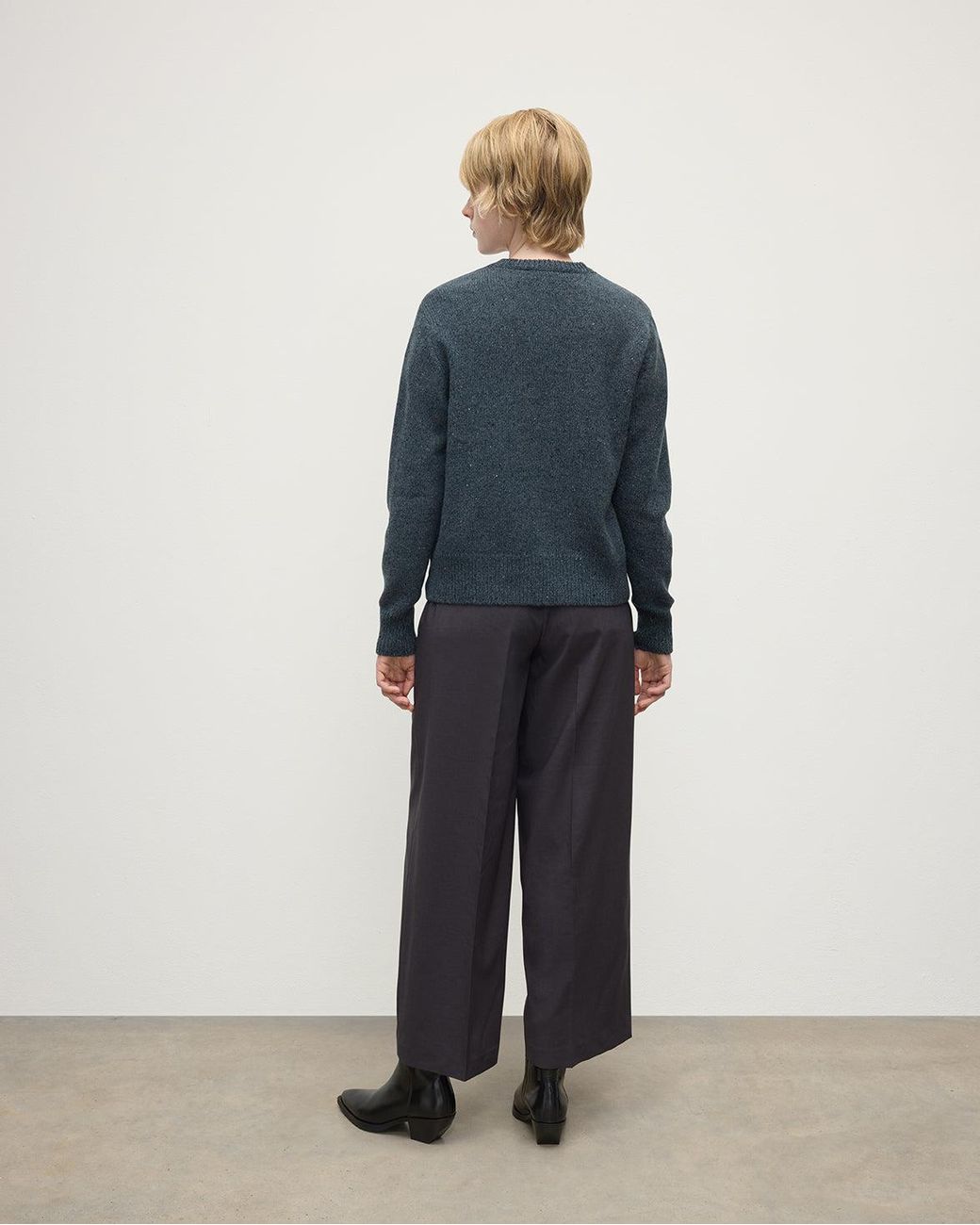Johnstons Blue Donegal Cashmere Cardigan