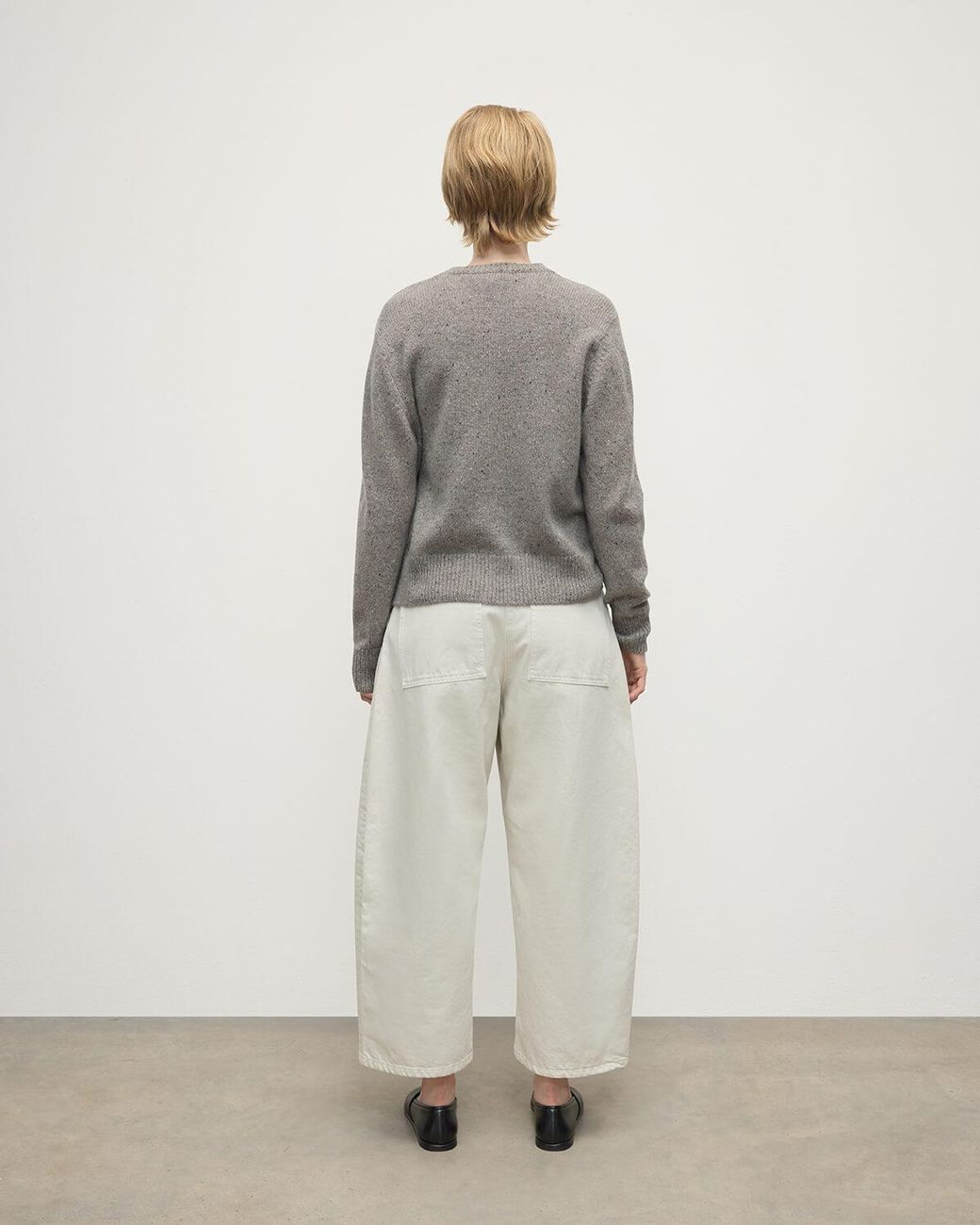 Johnstons White Donegal Cashmere Cardigan