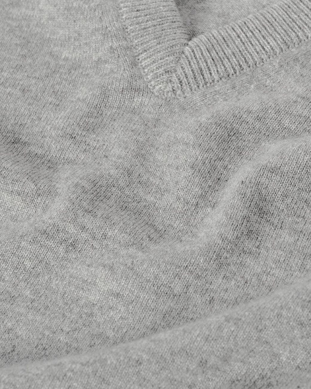 Johnstons Gray Rory Light Classic Cashmere V-Neck Jumper for men