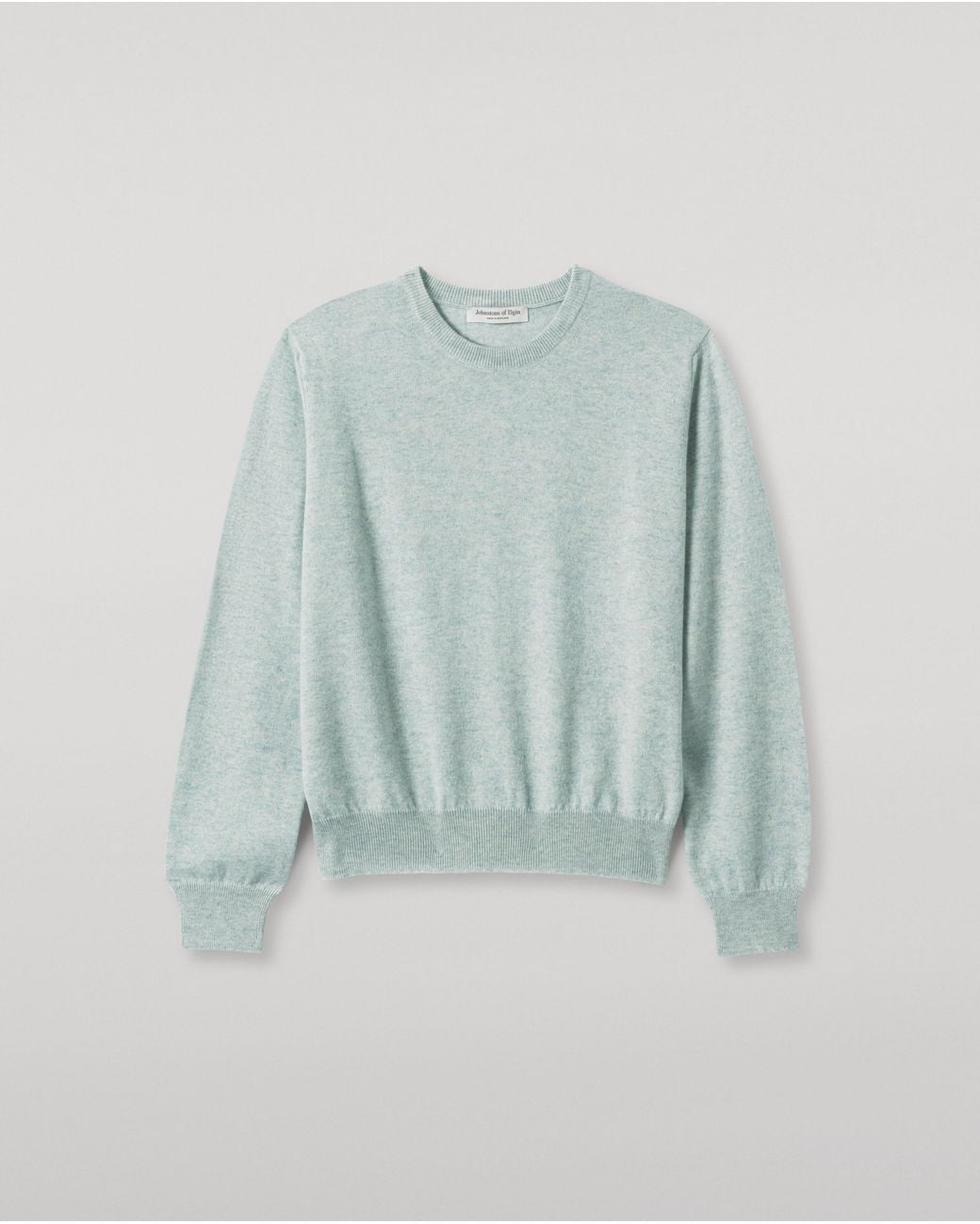 Johnstons Blue Lunan Light Classic Crew Jumper