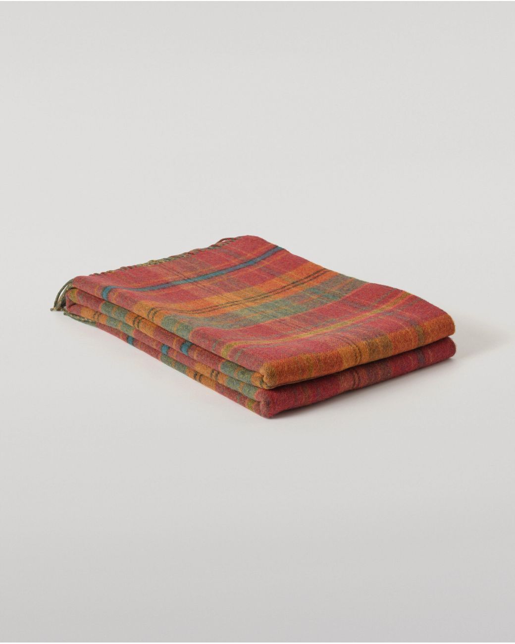 Johnstons Red Double Face & Lambswool Throw
