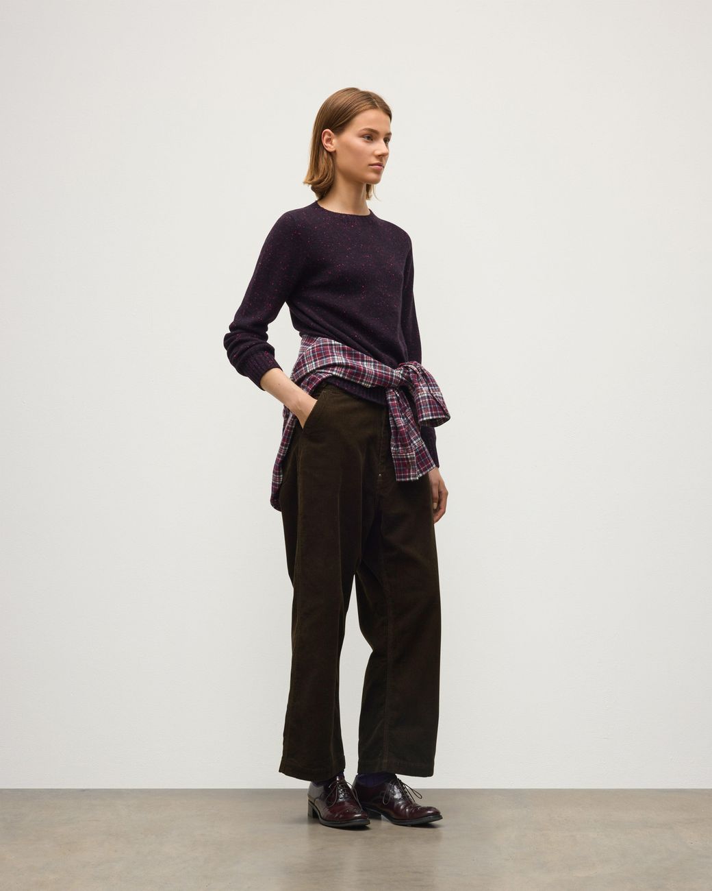 Johnstons Black Cairn Donegal Cashmere Jumper