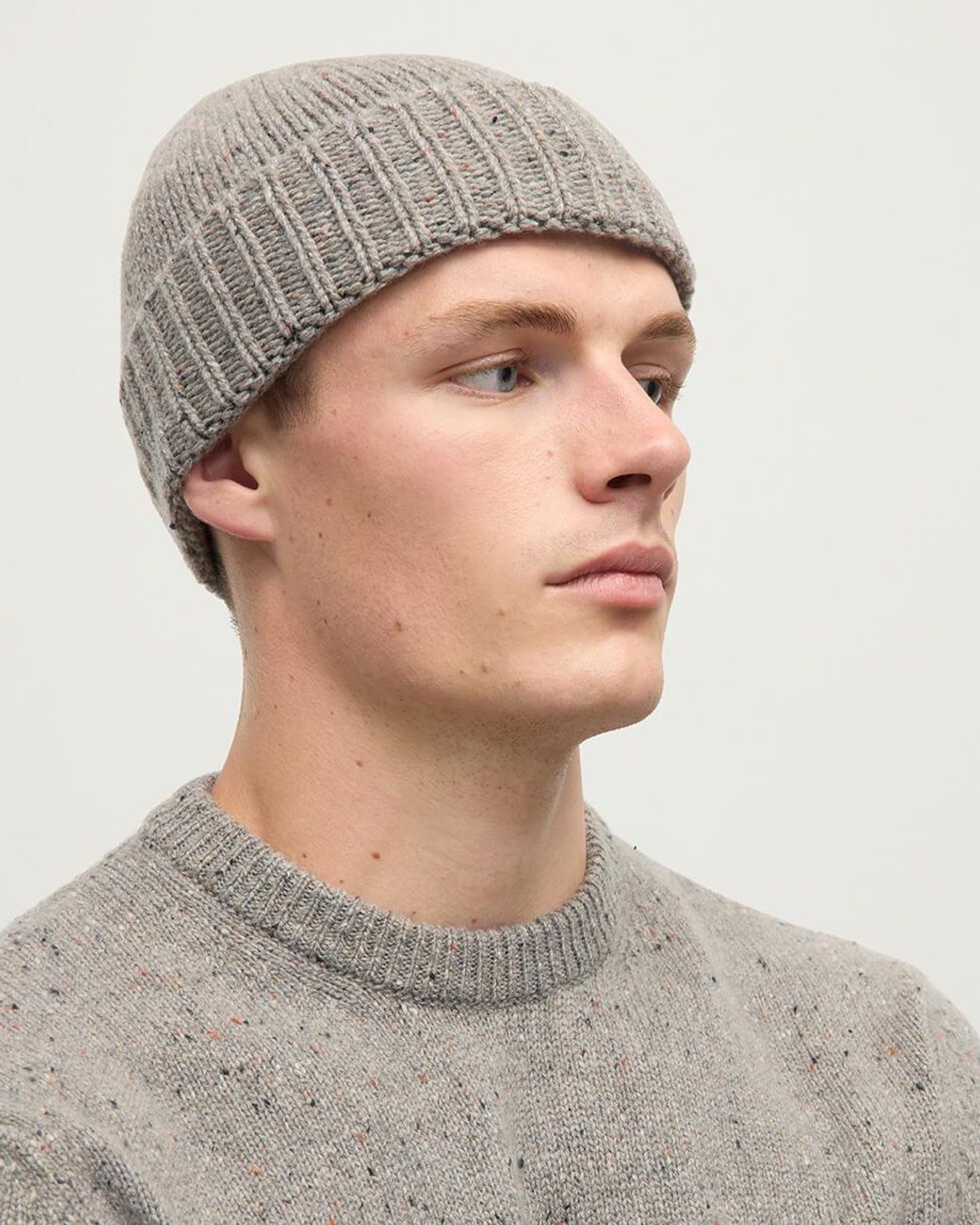 Johnstons Brown Donegal Cashmere Beanie