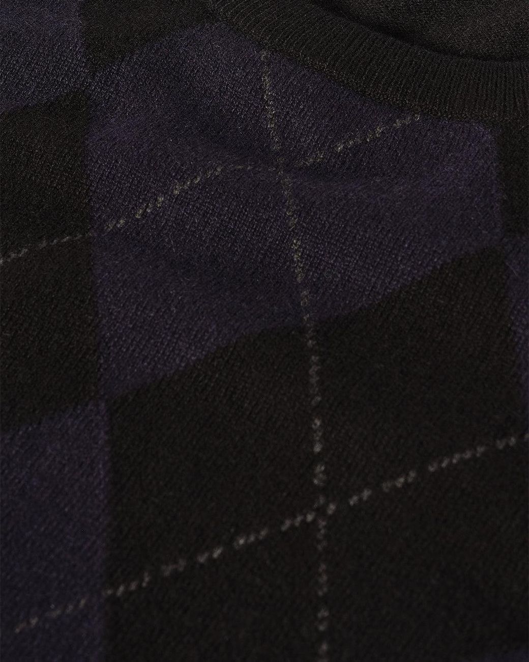 Johnstons Blue Argyll Cashmere Jumper for men