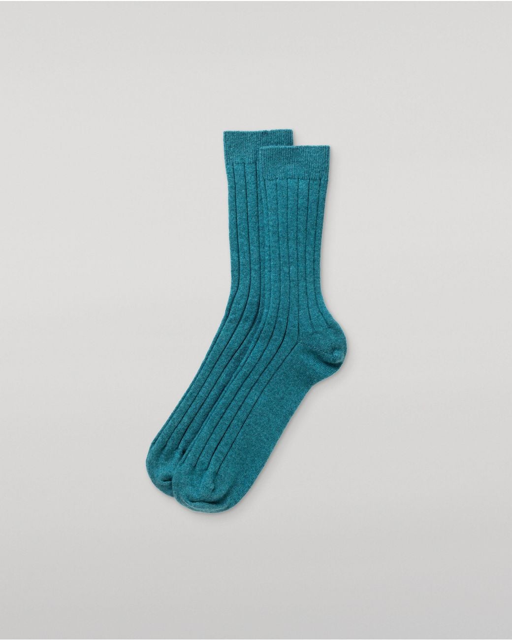Johnstons Blue Fleming Cashmere Socks