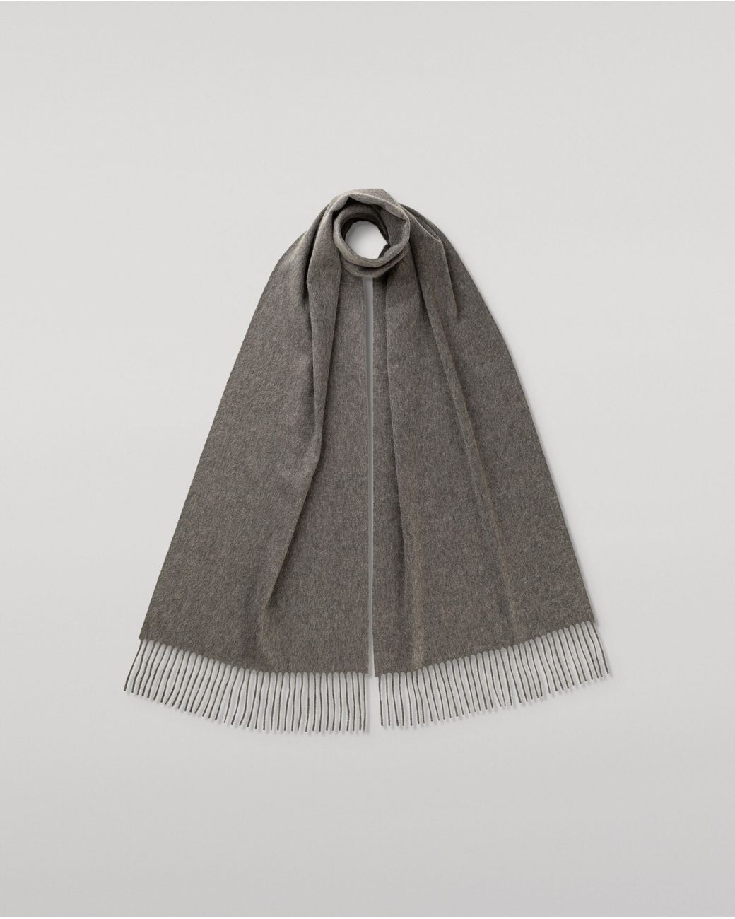 Johnstons Gray Wide Mid Cashmere Scarf