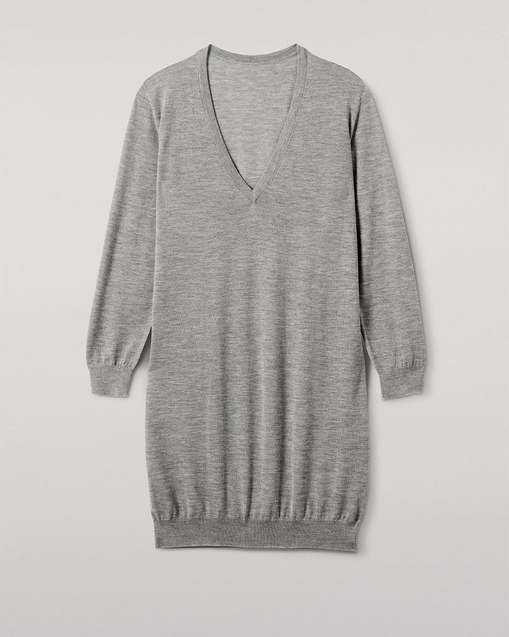Johnstons Gray Elise Long Superfine Cashmere Jumper