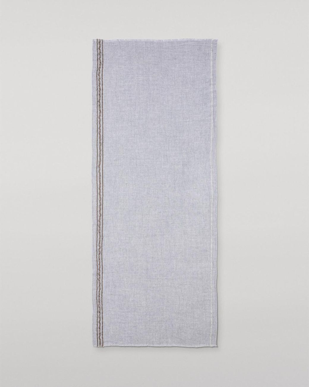 Johnstons White Cyrus Float Edge Scarf
