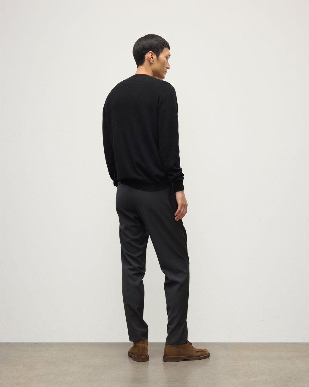 Johnstons Blue Argyll Cashmere Jumper for men