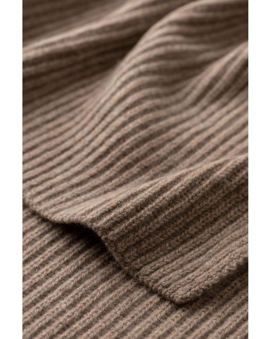 Johnstons Brown Cardigan Stitch Cashmere Scarf