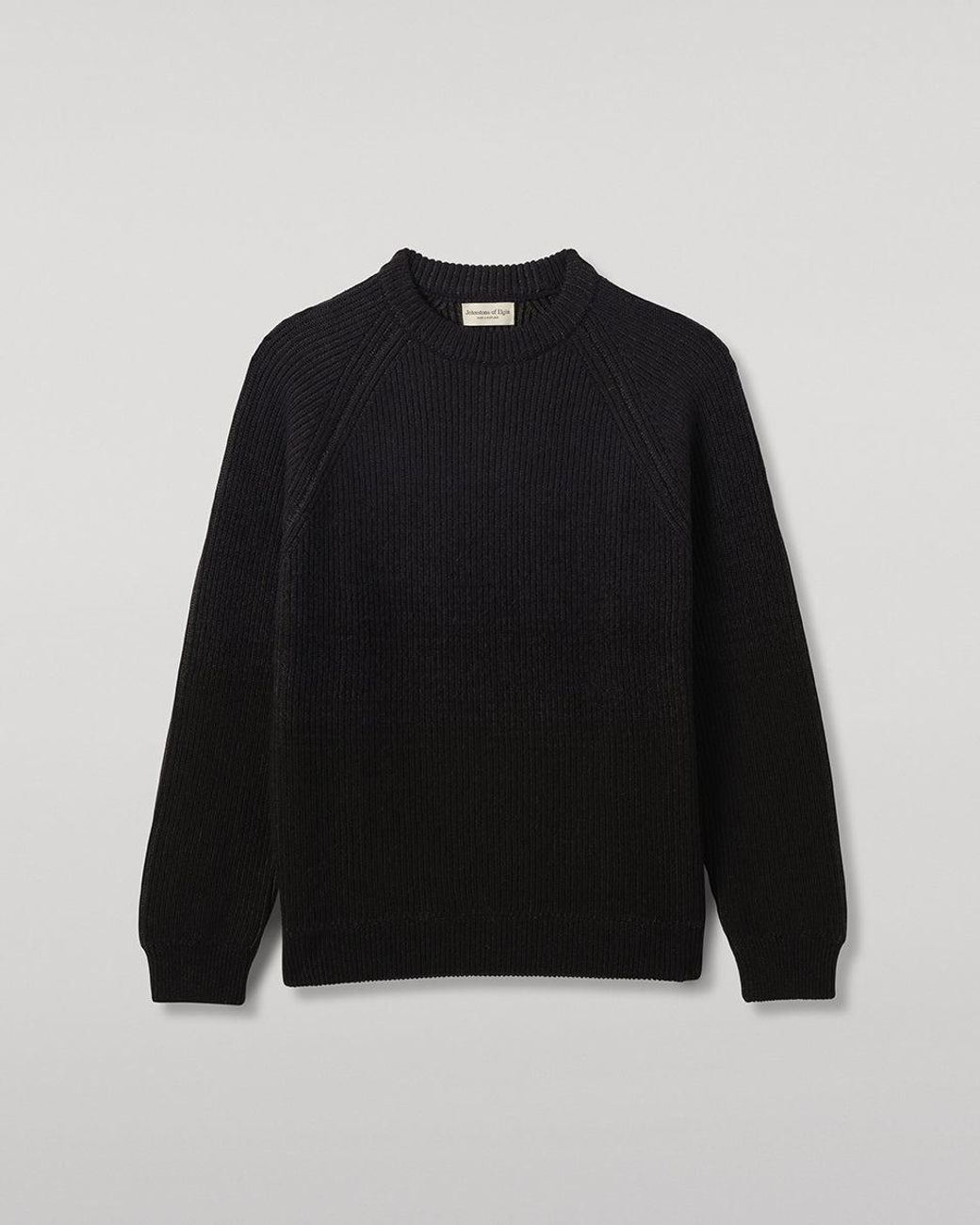 Johnstons Blue Pioneer Ombre Cashmere Jumper for men