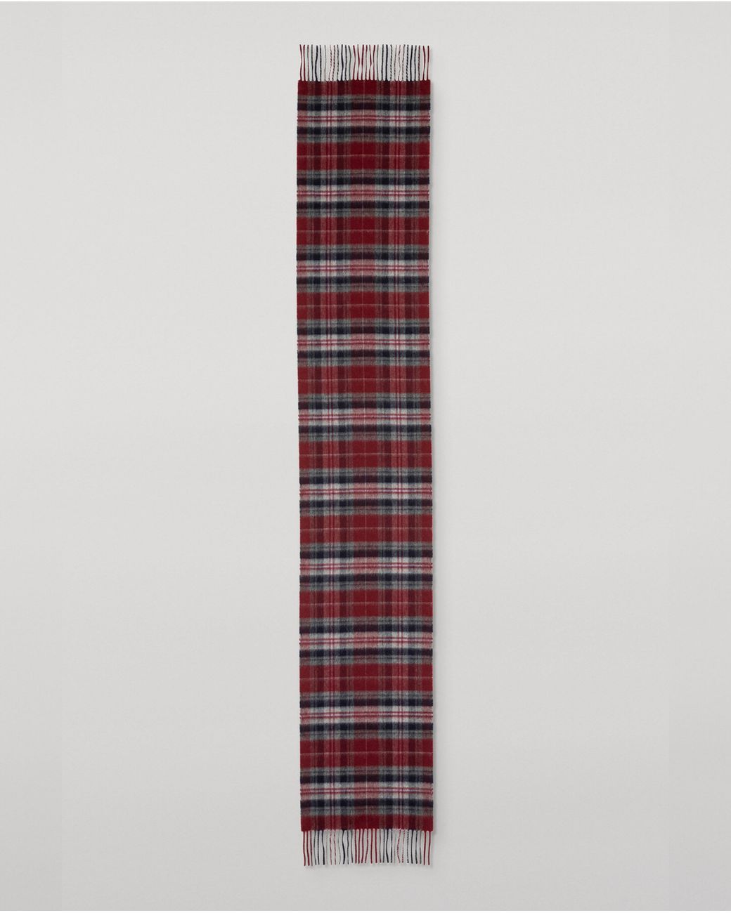 Johnstons Red Linlithgow Burgundy Cashmere Scarf