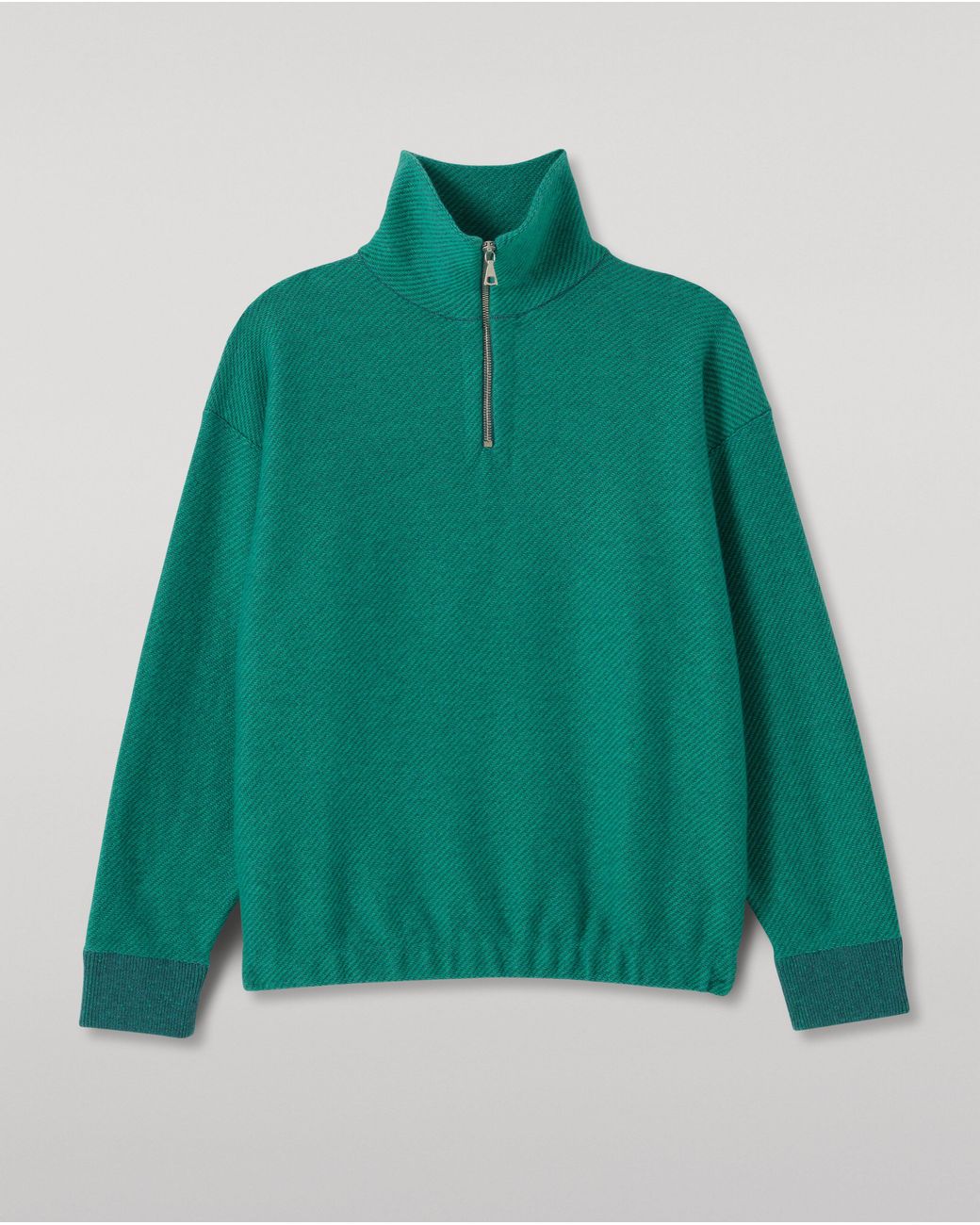 Johnstons Green Reel Cashmere Half Zip Jumper